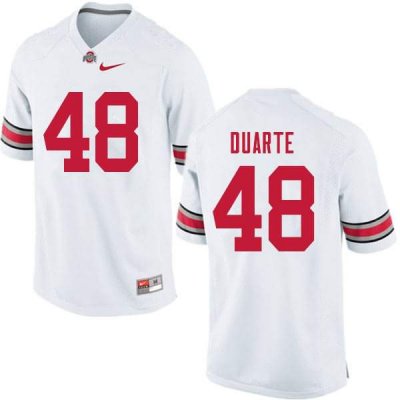Men's Ohio State Buckeyes #48 Tate Duarte White Nike NCAA College Football Jersey Hot Sale OSL1344PA